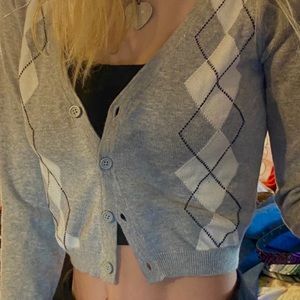 RARE BRANDY!! Elizebeth Argyle Cotton Sweater.